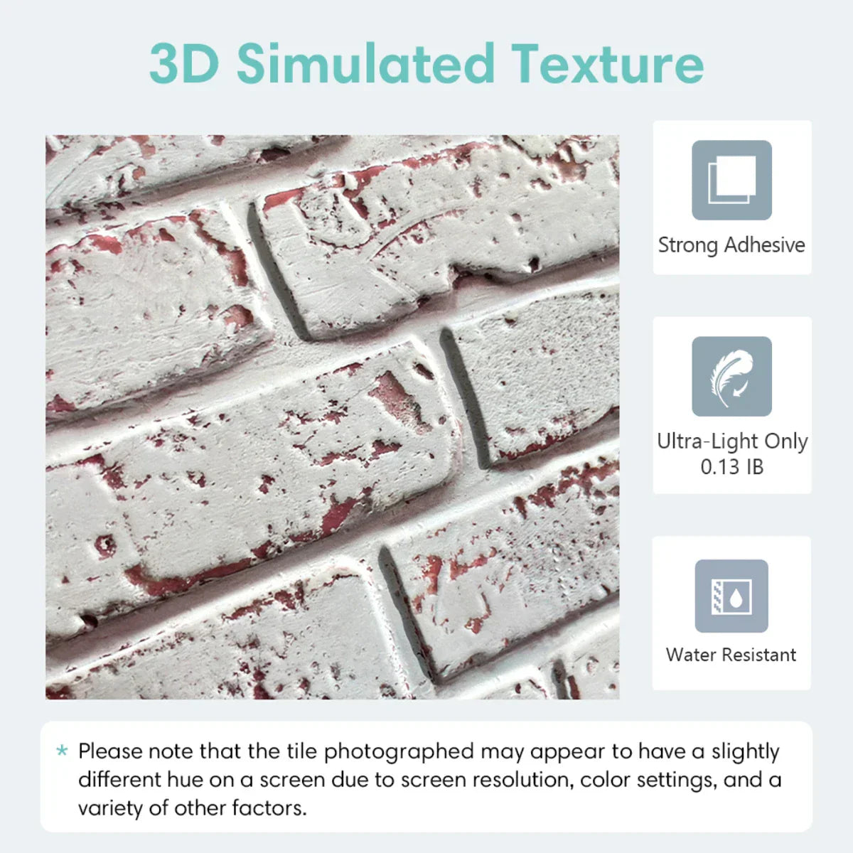 Frendorf | BrickLine Selbstklebende Wandpaneele | 3D Ziegeloptik | Wasserfest | Einfache Installation