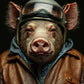 Lustige Tier-Aviator-Poster-Drucke Löwe Tiger Elefant Reh Flugzeug Pilot Leinwandmalerei Wandkunst Für Wohnzimmer Wohnkultur