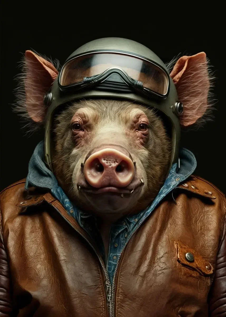 Lustige Tier-Aviator-Poster-Drucke Löwe Tiger Elefant Reh Flugzeug Pilot Leinwandmalerei Wandkunst Für Wohnzimmer Wohnkultur