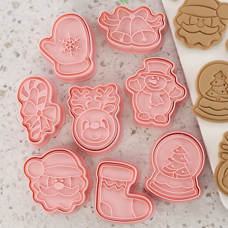 Frendorf | 8Teilig 3D Weihnachtsplätzchen Ausstecher