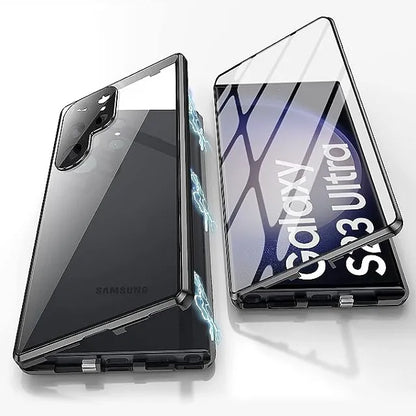 Frendorf | Metall Aluminiumlegierung 360 Hülle mit Sicherheitsverschluss für Samsung Galaxy S24-S23 Serie