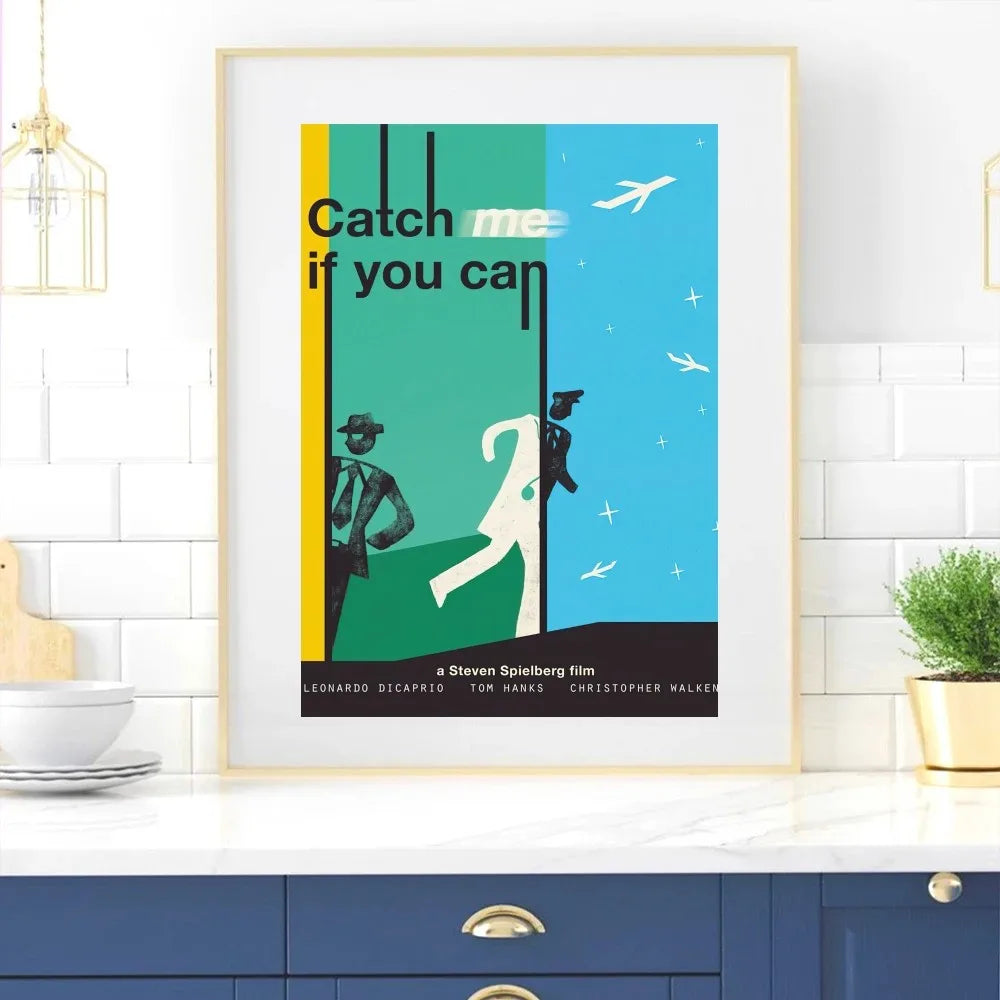 Movie Catch Me If You Can Poster Home Room Decor Livingroom Bedroom Aesthetic Art Wall Painting Stickers