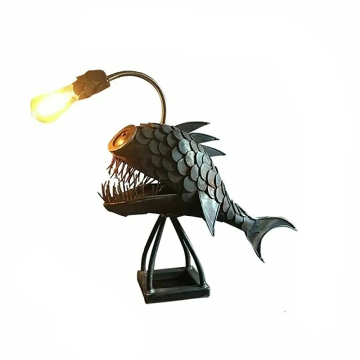 Tischlampe - RusticFish - Anpassbare Beleuchtung - Handgefertigter Künstlerischer Charme