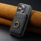 Frendorf | 2 in 1 abnehmbares Leder Karten Slot Ring Halter Wallet Case für iPhone 16 15 14 13 12 Pro Max Plus Magnetische vertikale Tasche Cover
