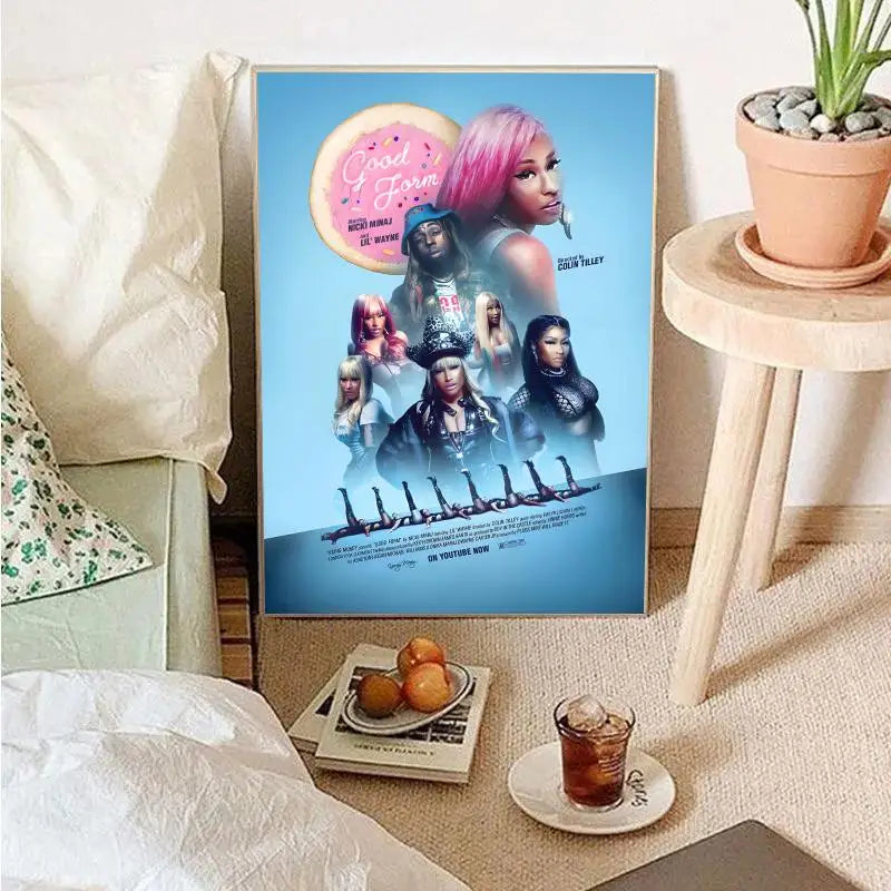 Beliebtes Pop-Sängerin-Nicki Minaj Poster Wandkunst Wohnkultur Raumdekoration digitale Malerei Wohnzimmer Restaurant Küchenkunst