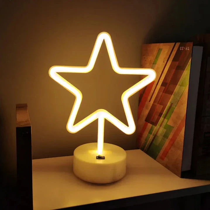 Stern Mond Blitz Neon LED Nachtlichter | Stimmungsbeleuchtung - Kenan