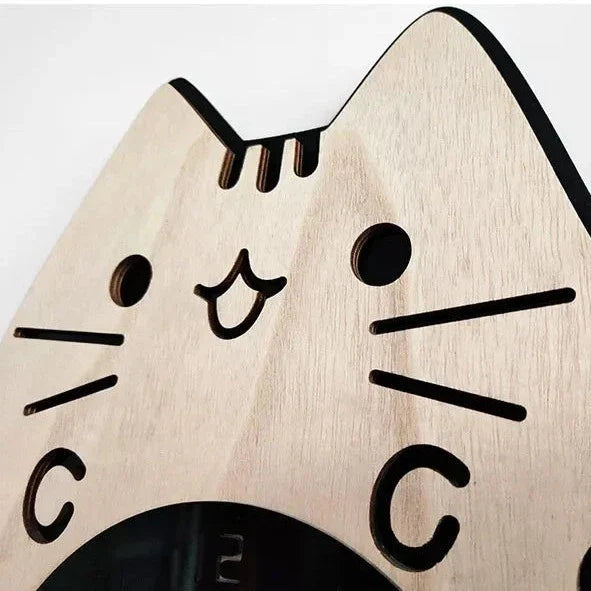 Frendorf | Happy Neugierige Katze Wanduhr