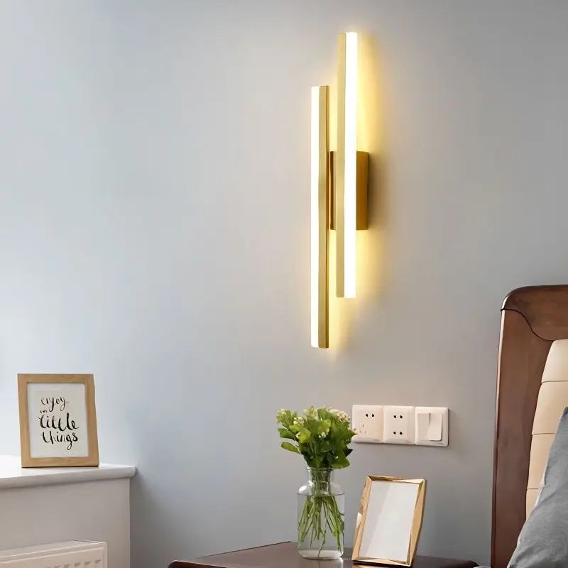 Moderne LED-Wandlampe: Schwarz/Gold Acryl Raumdekoration Licht