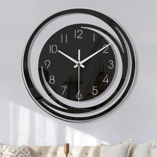 Acryl Wanduhr - Skandinavisches Design - Schwarz - Uhr