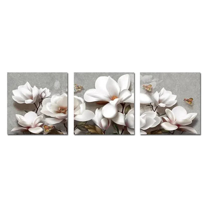 Diamant Malerei Triptychon Magnolia Blumen Diamant Stickerei Neu angekommen Kreuz Stich Kits DIY Mosaik Bild Home Decor
