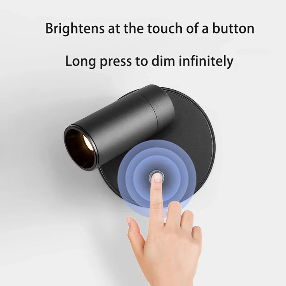 Frendorf | "LED Wandleuchte mit magnetischem, wiederaufladbarem Design – Drahtlose Touch-Steuerung, verstellbar und multifunktional für Schlafzimmer, Küche und Arbeitszimmer – Inklusive Type-C-Kabel"