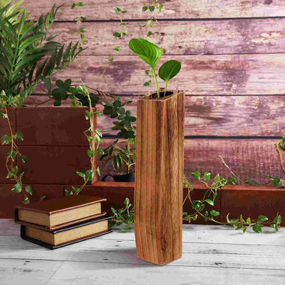 Bodenstehende Vase Pflanzenbehälter Holz Dekorative Blumentöpfe Blumen Vase Holz Dekoration Vase Blumentopf Schreibtisch Dekoration