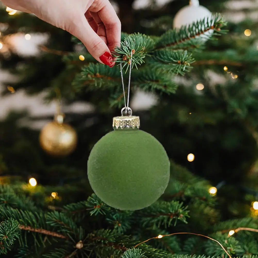 Frendorf | 12 Stück Samt Weihnachtskugeln