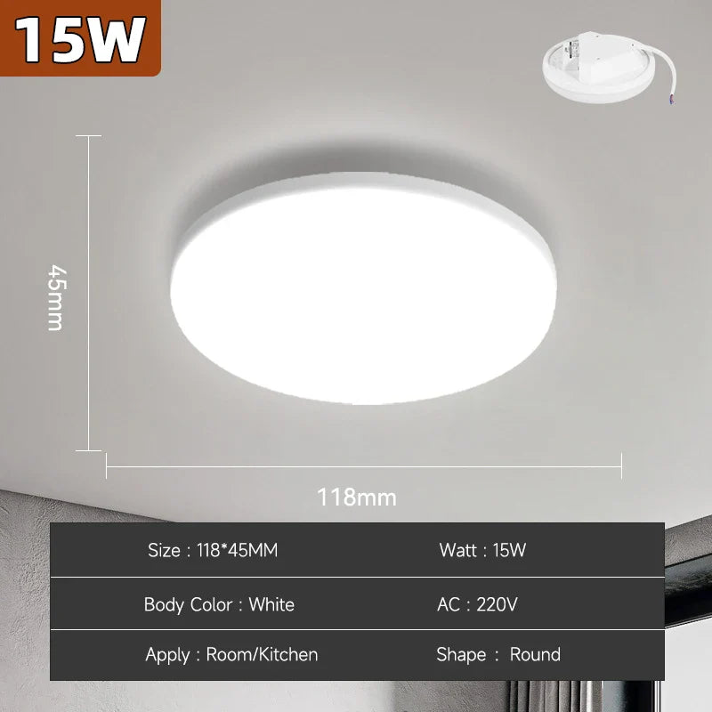 Frendorf | Moderne LED-Deckenlampe – 18W/30W/40W/72W Runde Deckenleuchte für Wohnzimmer, Schlafzimmer, Küche und Badezimmer