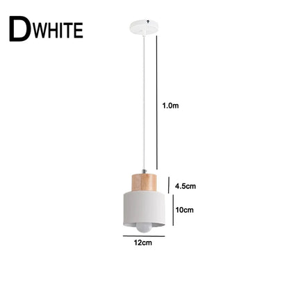 Nordische LED-Pendelleuchten aus Metall und Holz - Moderne Hängelampen für Esszimmer und Küche