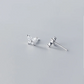 Frendorf | 925 Sterling Silver Romantische Mini Schmetterling Weiße Zirkon Stecker Ohrringe für Frauen Schicke Hochzeits Piercing Schmuck Geschenk