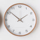 Wanduhr aus Holz und Glas
