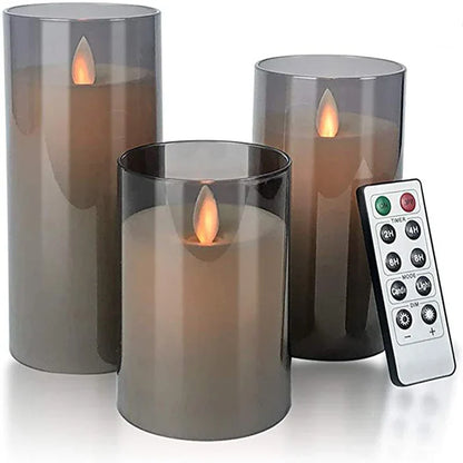 Frendorf | GlowLite™ Flammenlose LED Kerzen Set 3-teilig | Sicheres Stimmungslicht für Zuhause | Dekorative LED Kerzen