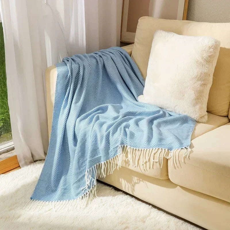 Nordische Streifen Wurf Sofa Decke