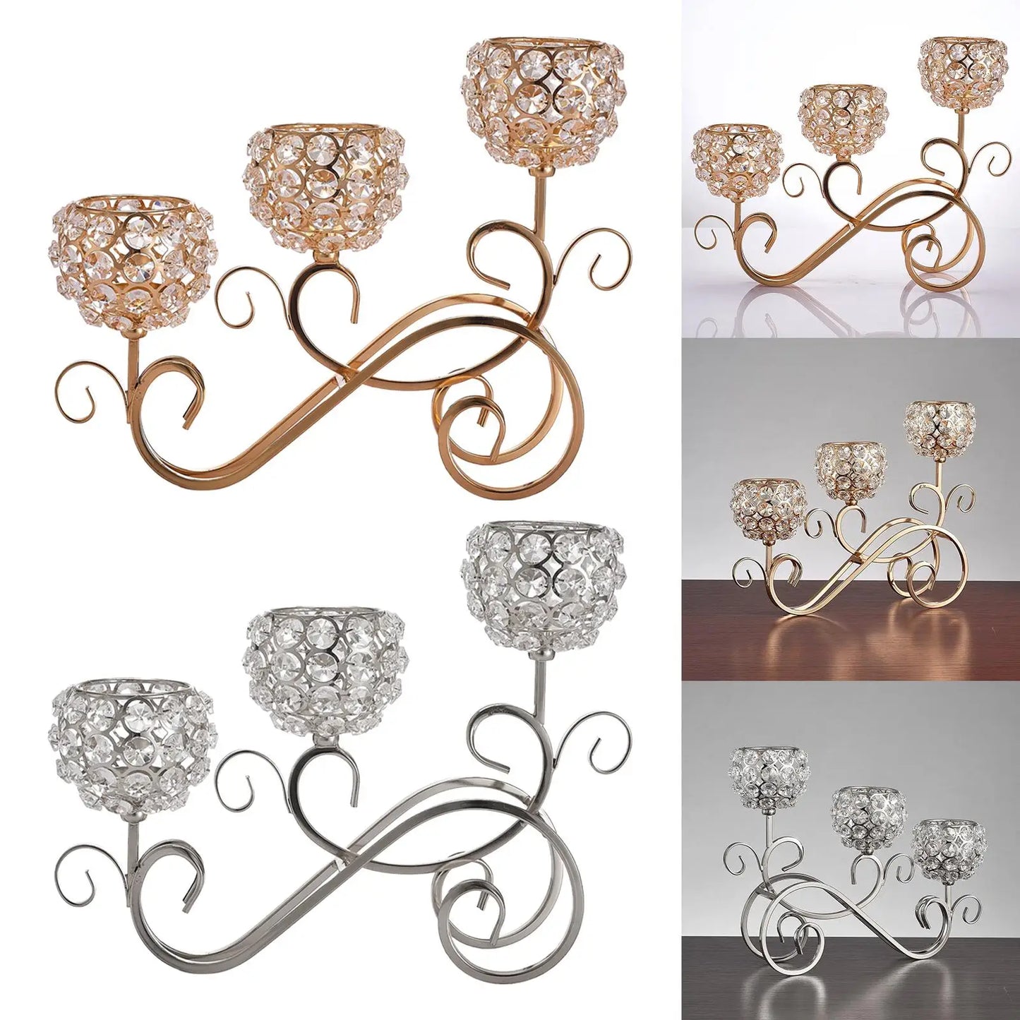 Kristall Kerzenhalter 3 Arme Kerzenständer Jubiläum Candelabra Kerzenständer Hochzeitsfeier Tisch Dekoration Candelabra