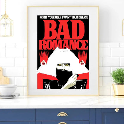 Lady Gaga Sänger Poster Zuhause Zimmer Dekoration Wohnzimmer Schlafzimmer Ästhetik Kunst Wandmalerei Aufkleber