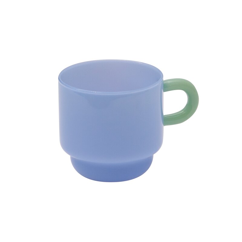2-colored glass mug