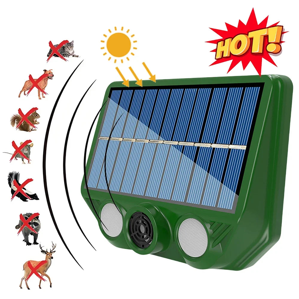 Frendorf | EcoGuard | Solar Tiervertreiber | Ultraschall & LED Licht | Umweltfreundlich