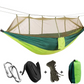 Frendorf | 2-Personen Outdoor-Hängematte mit Moskitoschutz - Tragbares Fallschirmstoff-Campingbett