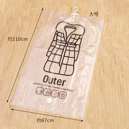 Frendorf | VACUUM STORAGE BAGS – Hängende Vakuum Aufbewahrungstaschen für Kleidung – Platzsparend & staubdicht (3er-Set)