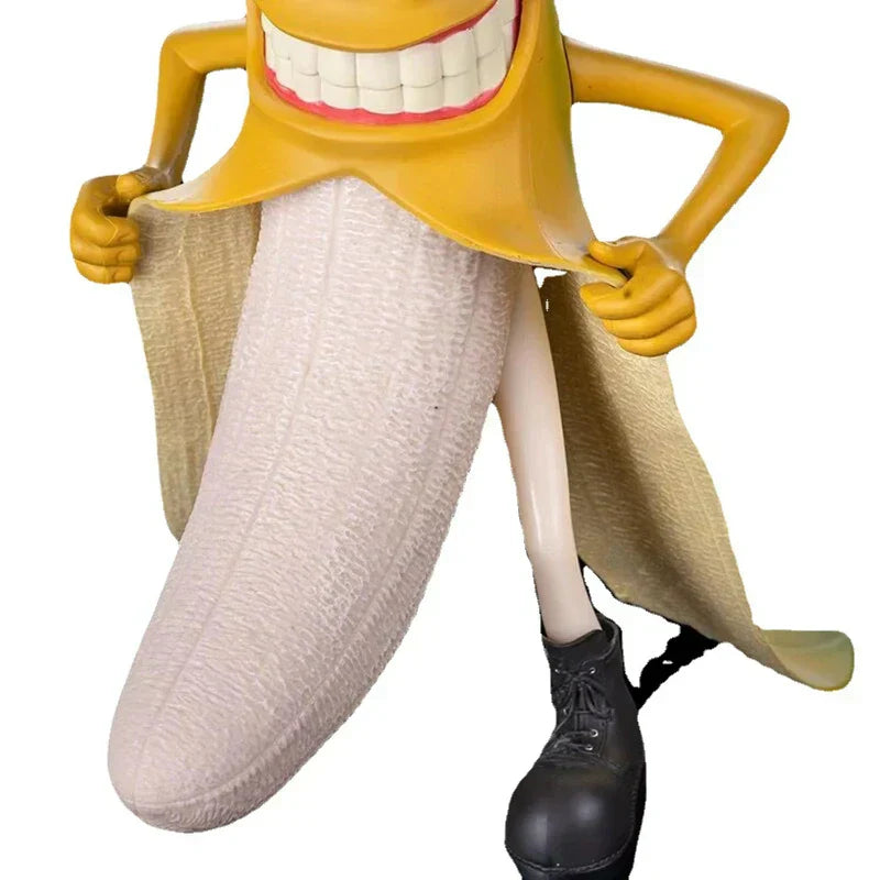 Frendorf | QuirkCraft Banana Sir Dekofigur | Kreatives Kunsthandwerk für Desktop & Wohnzimmer | Stilvolle Tischdekoration