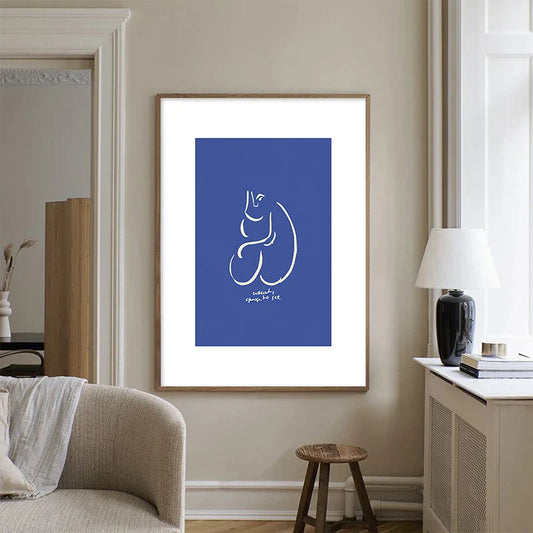 Abstrakter Minimalismus Geometrie Silhouette Wandkunst Leinwandmalerei Nordische Poster und Drucke Wandbilder für Wohnzimmer Dekor