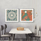 Bohemian Sonnen Gesichter Leinwand Malerei Abstrakt Vintage Wandbilder Retro Glückliches Zitat Quadrat Druck Poster Wohnzimmer Wohnkultur