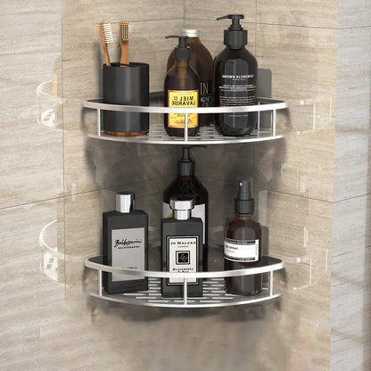Frendorf | Badezimmer-Eckregal ohne Bohren: Stilvolle und praktische Aufbewahrungslösung für die Dusche