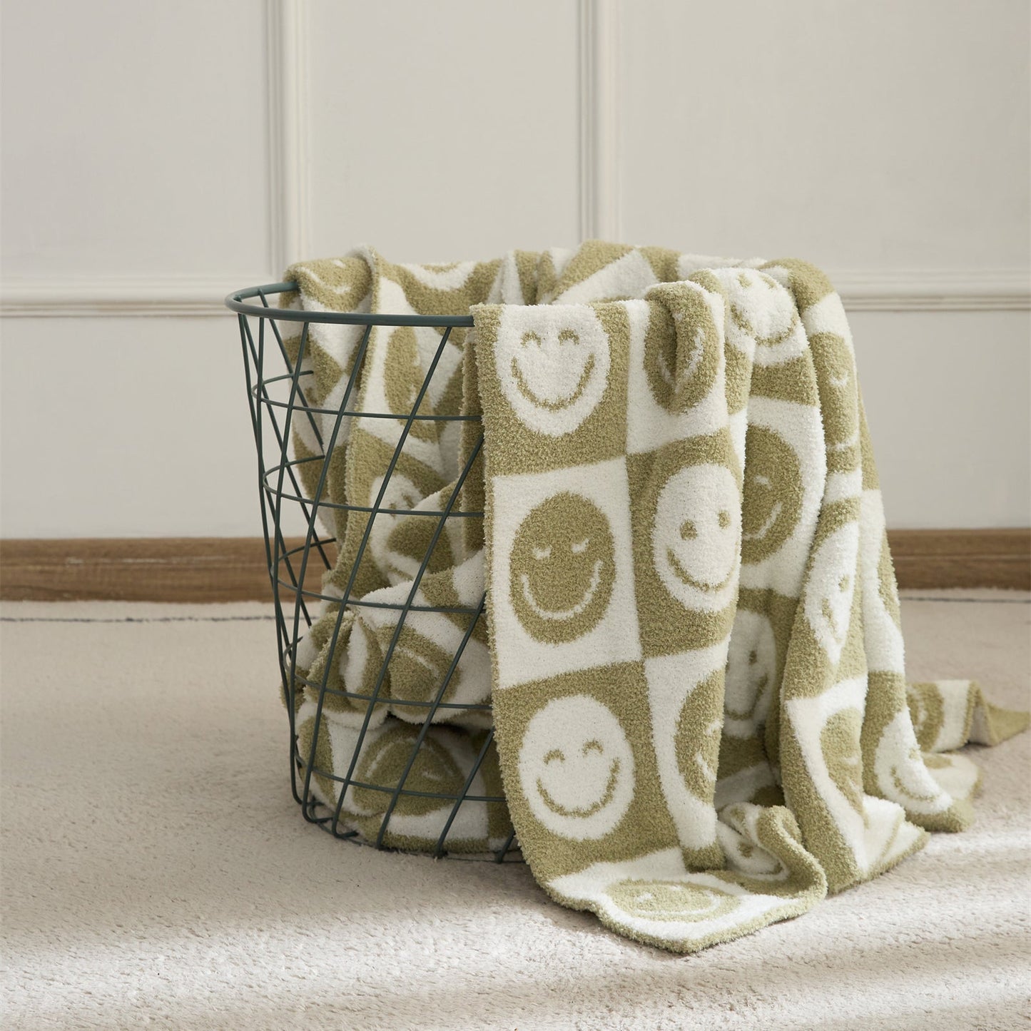 Smiley Kariert Decke