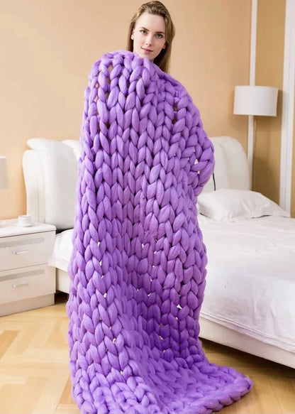 Frendorf | Grobstrickdecke – Kuschelige Wolldecke für Jeden Raum – Weich & Warm – Perfekt für Sofa und Bett