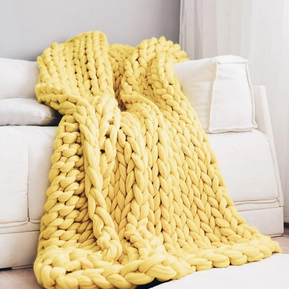 Frendorf | Grobstrickdecke – Kuschelige Wolldecke für Jeden Raum – Weich & Warm – Perfekt für Sofa und Bett