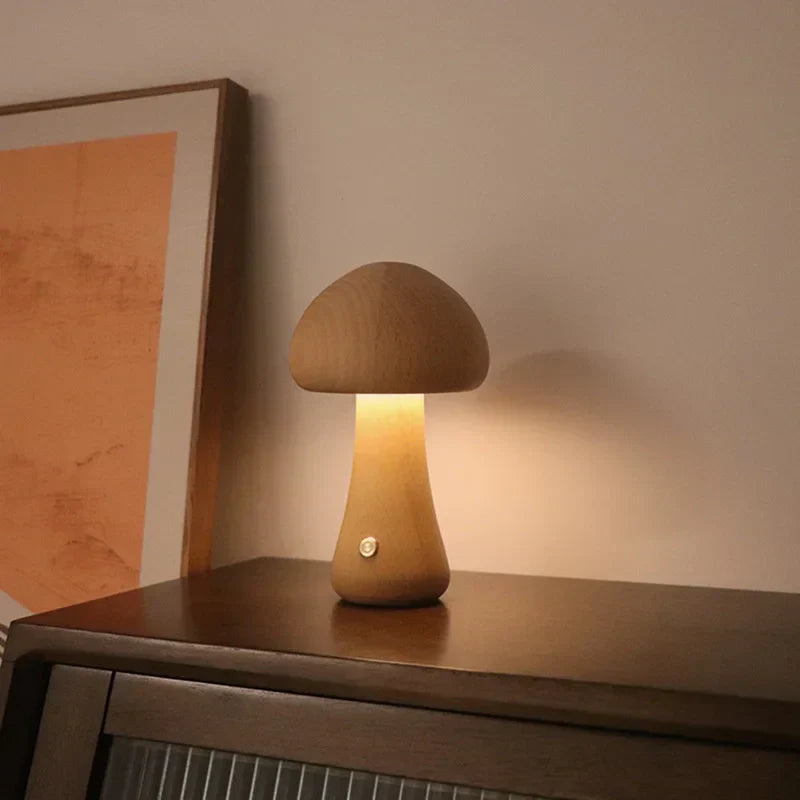 in Pilzform - Charmante Tischlampe mit sanftem Licht für das Kinderzimmer & Schlafzimmer
