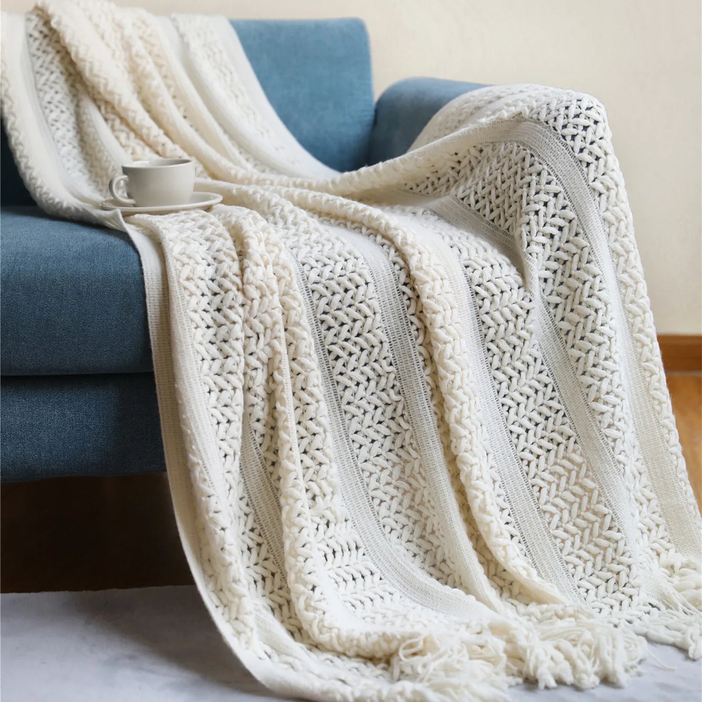 Sofa Wurfdecke mit Quasten Nap