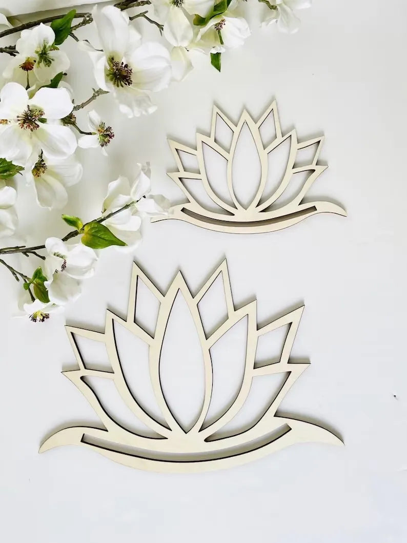 Lotusblumen Makramee Wandbehang