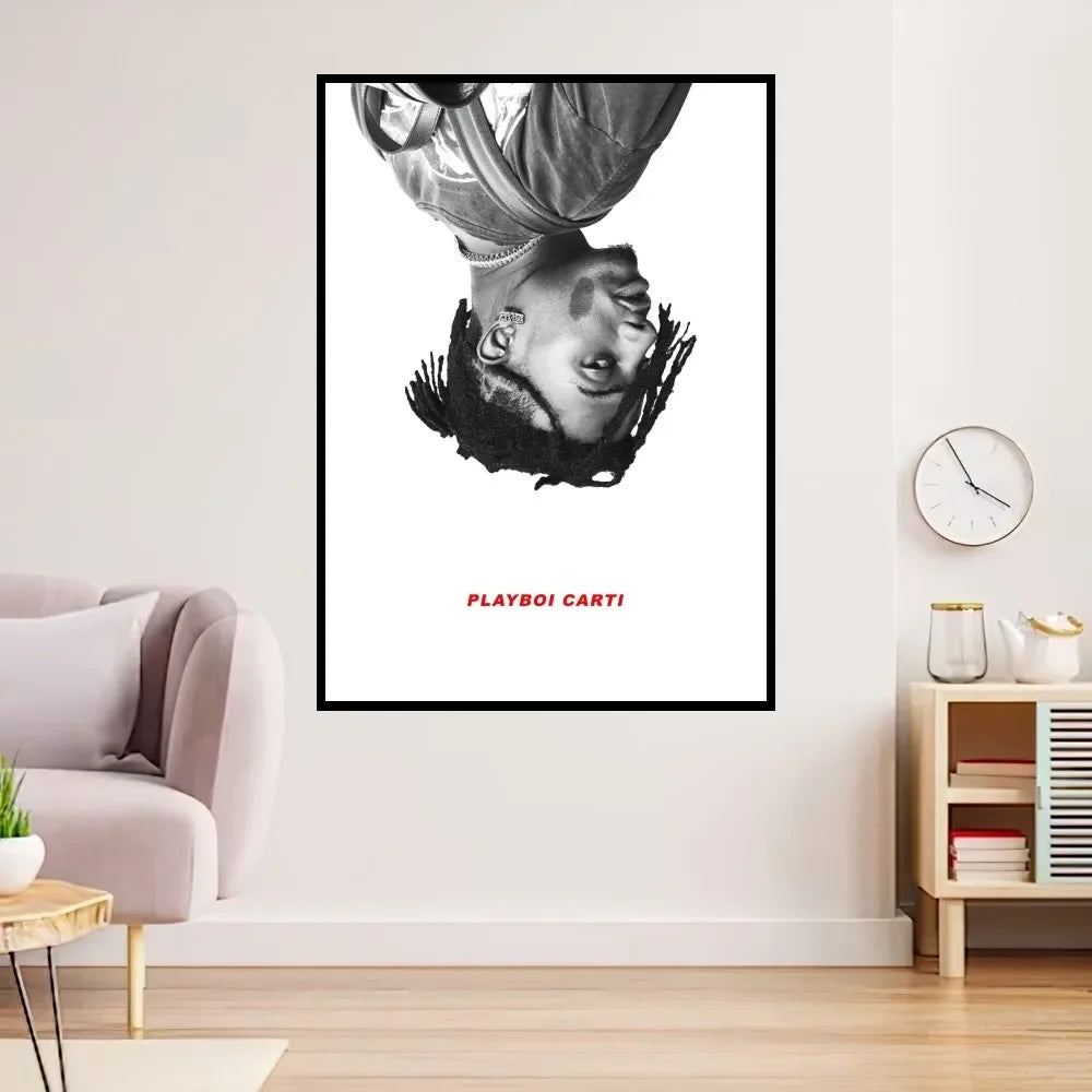 Rapper Playboi Carti Poster Drucke Wandmalerei Schlafzimmer Wohnzimmer Dekoration Büro Klein