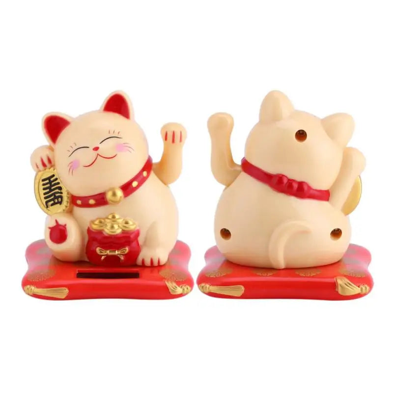 Frendorf | LuckyMiko Chinesische Glückskatze | Winkende Katze mit Beweglichem Arm | Feng Shui Dekoration für Zuhause & Büro | Symbol für Wohlstand