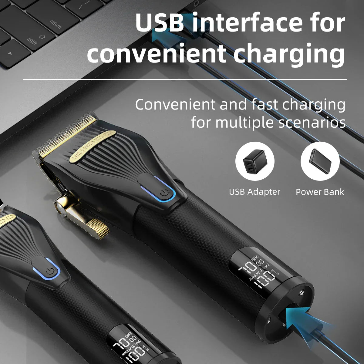 Frendorf | 2 in 1 professionelle Haarschneider und Trimmer für Männer und Friseure