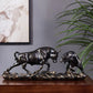 Feng Shui Bär und Stier Statue, Stier Figur, Sammlung Kuh Skulpturen Tier