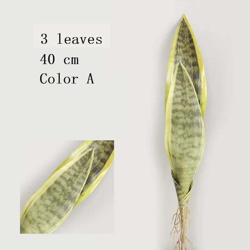 Frendorf | 3 Stück Künstliche Sansevieria Pflanzen – Bonsai Dekoration mit Tiger Piran Blättern für Zuhause, Garten und Desktop Dekor