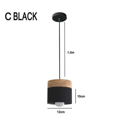 Nordische LED-Pendelleuchten aus Metall und Holz - Moderne Hängelampen für Esszimmer und Küche