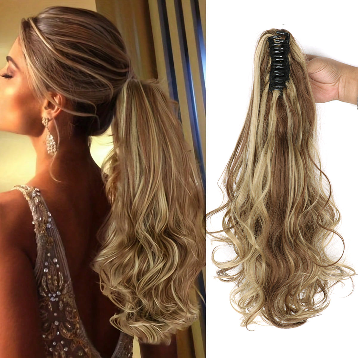 Frendorf | Lange Pferdeschwanz Clip-On Haarspange Verlängerung