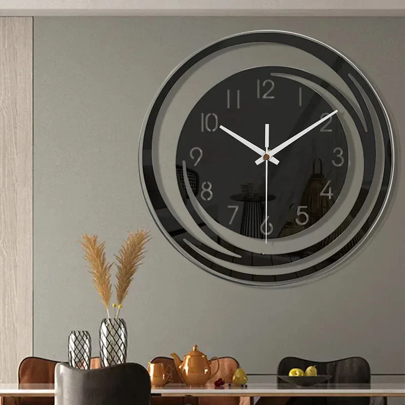 Acryl Wanduhr - Skandinavisches Design - Schwarz - Uhr
