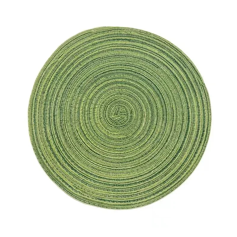 Placemats for Dining Table 1 PC,Heat-Resistant Placemats Stain Resistant Anti-Skid Washable PVC Woven Vinyl Tableware Mat,INS