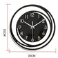 Acryl Wanduhr - Skandinavisches Design - Schwarz - Uhr