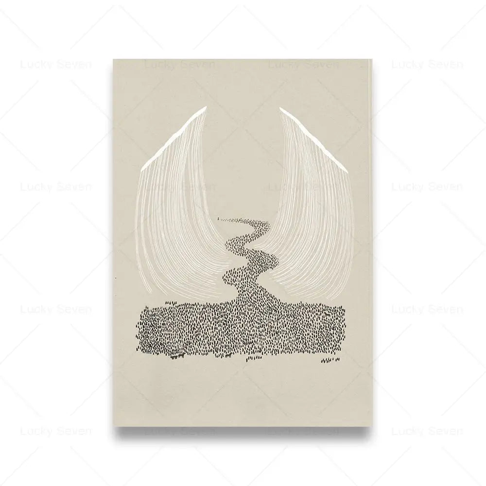 Jesus speiste 5000 Minimalistische Wandkunst